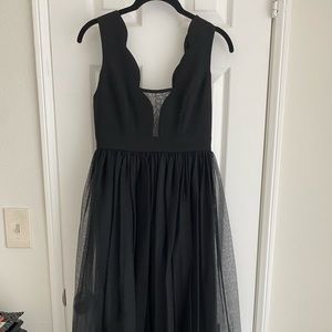 BCBGeneration Black Tulle Evening Dress